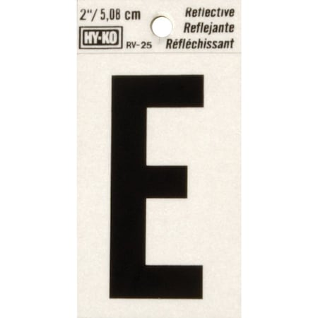 Hy-Ko Vinyl 2 In. Reflective Adhesive Letter, E RV-25/E